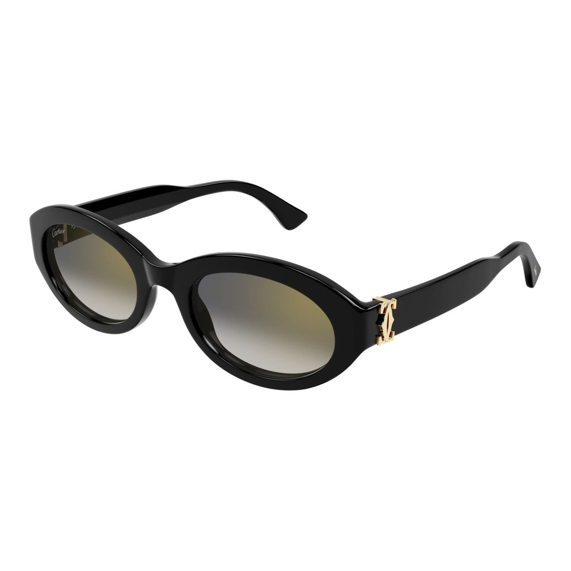 Cartier Bold Oval Sunglasses With Gradient Lenses