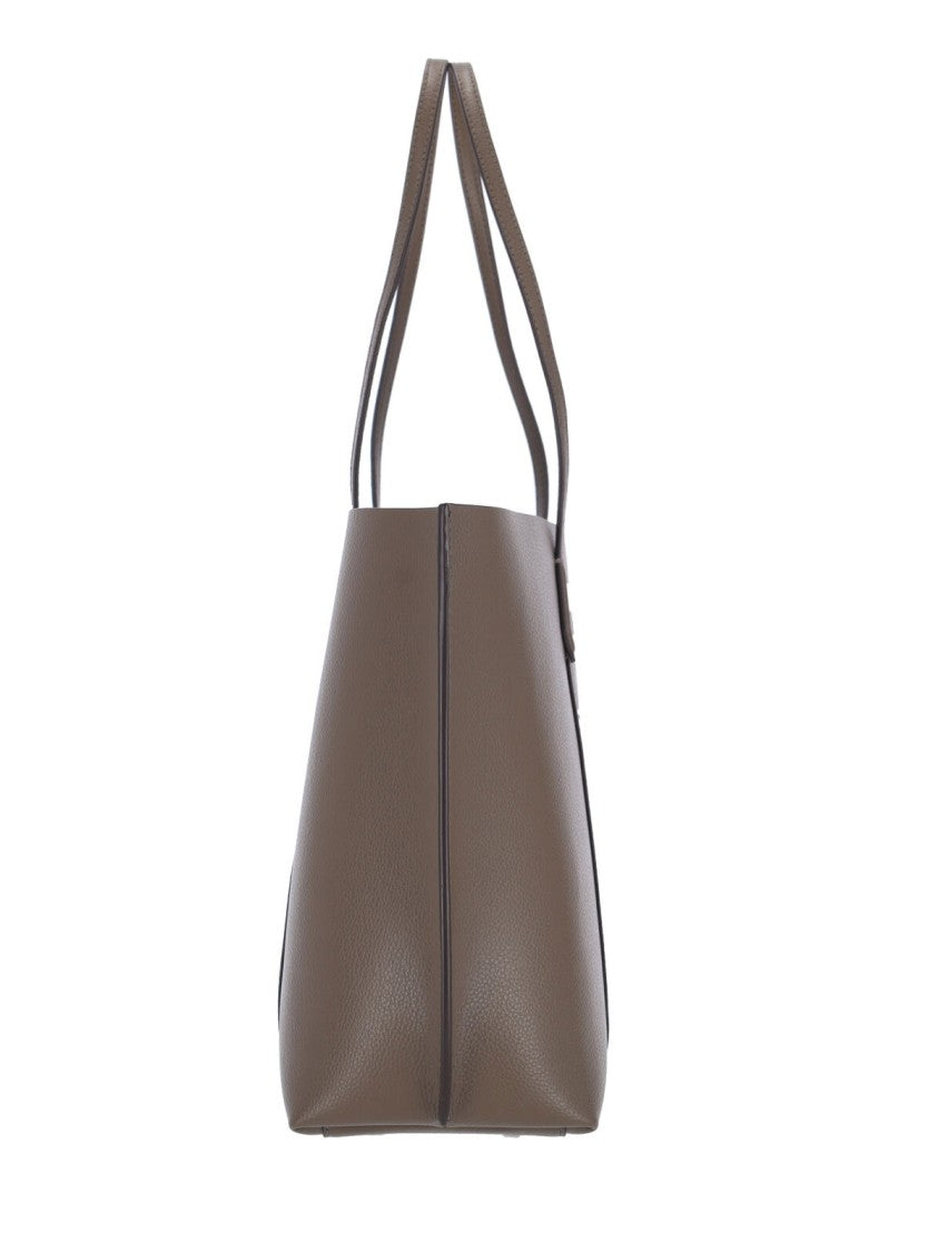 Tory Burch Brown Perry Pouch Leather Tote