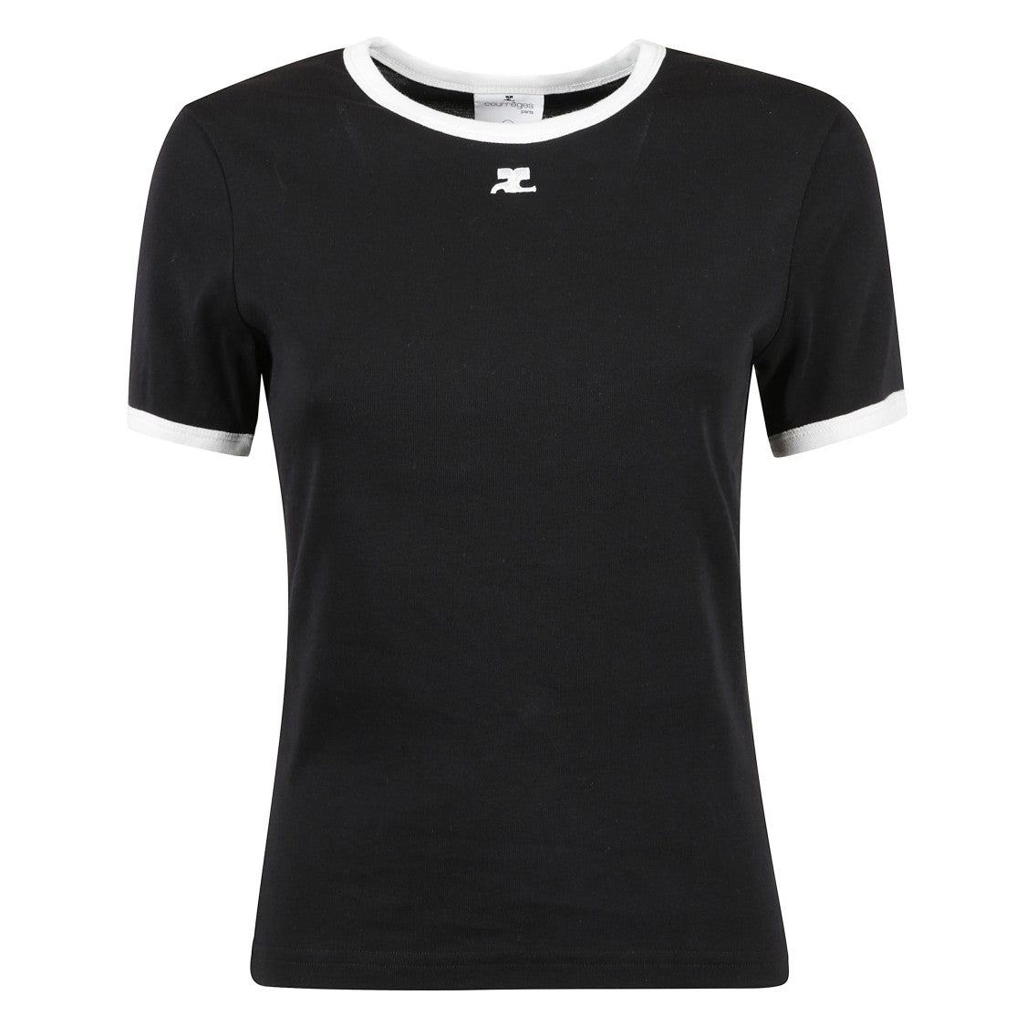 Courrèges Contrast Trim Short-Sleeve T-Shirt