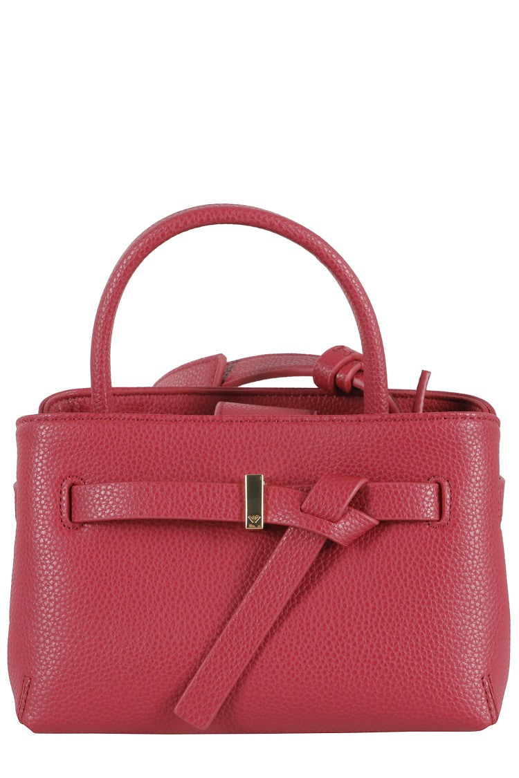 Emporio Armani Structured Red Leather Mini Bag