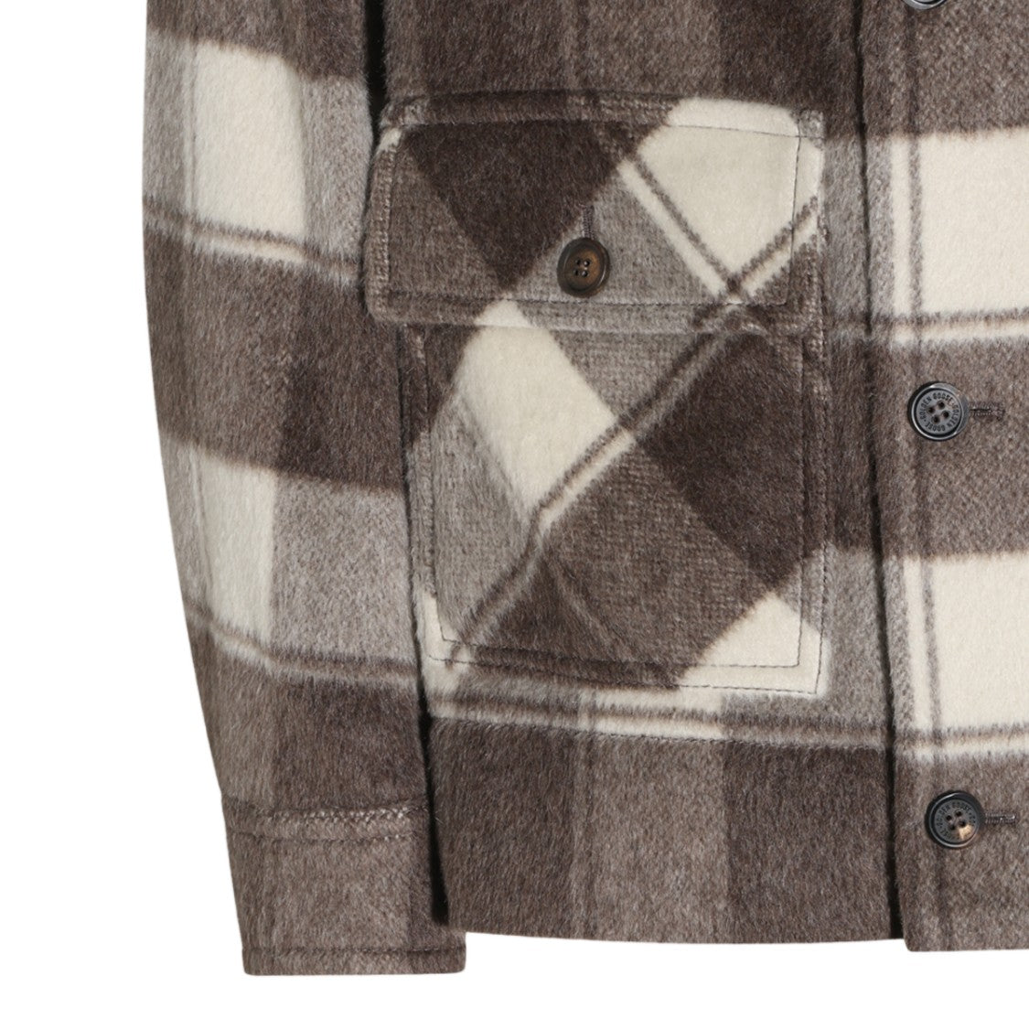Golden Goose Structured Plaid Flap Pockets Jacket