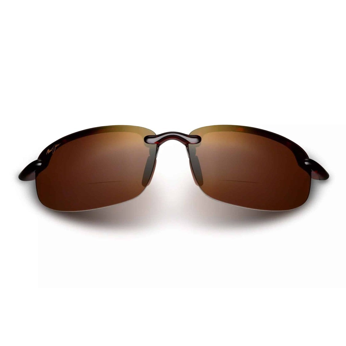 Maui Jim Hookipa Rimless Design Sunglasses With Brown Gradient Lenses