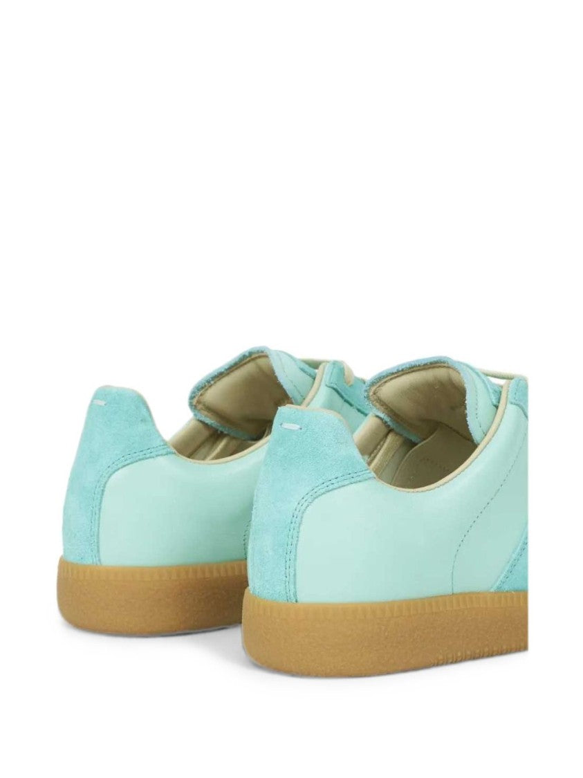 Golden Goose Pastel Turquoise Low-Top Sneakers With Suede Overlays