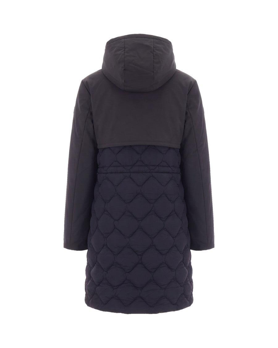 K-Way Hybrid Warm Shell Down Coat With Diamond Quilted Design