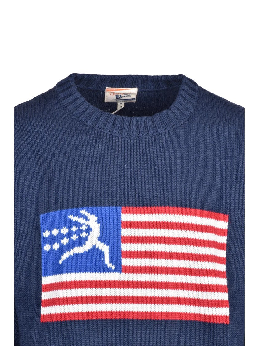 Champion Index+Archives Multicolor Flag Graphic Cotton-Blend Crewneck Sweater