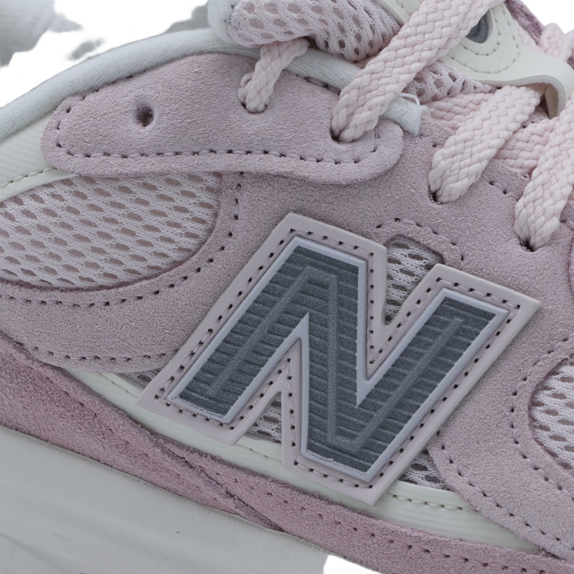 New Balance Pastel Pink White Padded Collar Chunky Sneakers