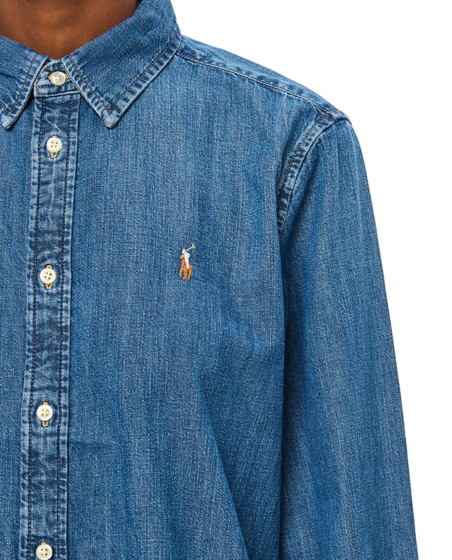 Polo Ralph Lauren Denim Long-Sleeve Shirt With Classic Button Placket