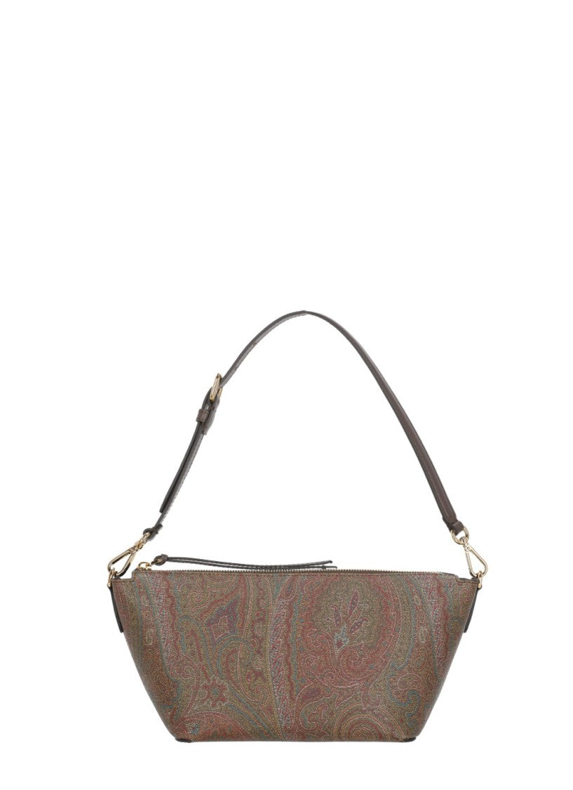 Etro Paisley Pattern Etro Shoulder Bag With Leather Accents