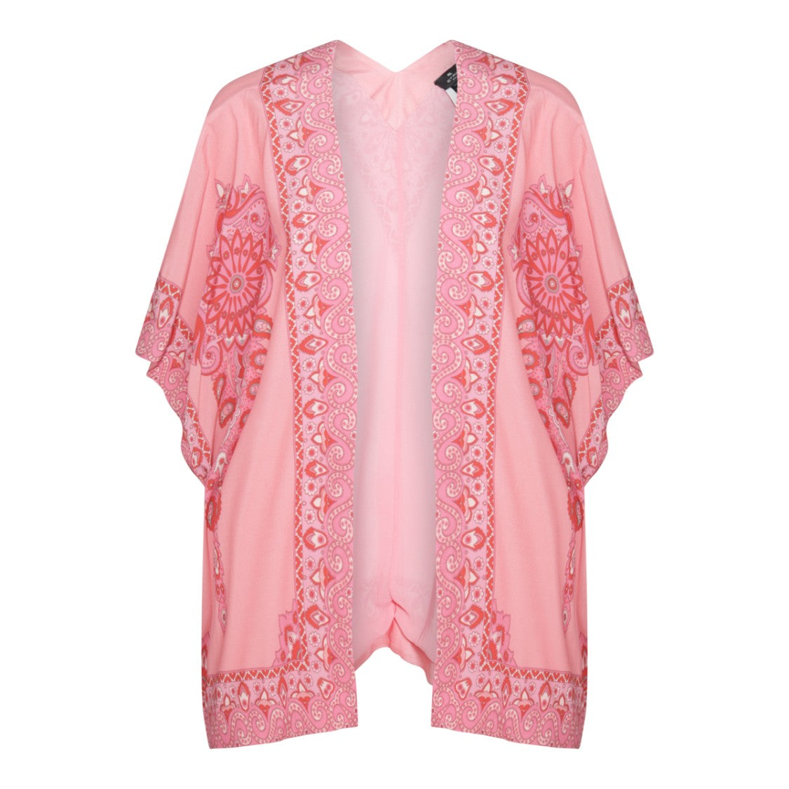 Etro Paisley-Print Silk Top With Flared Sleeves And Open Front