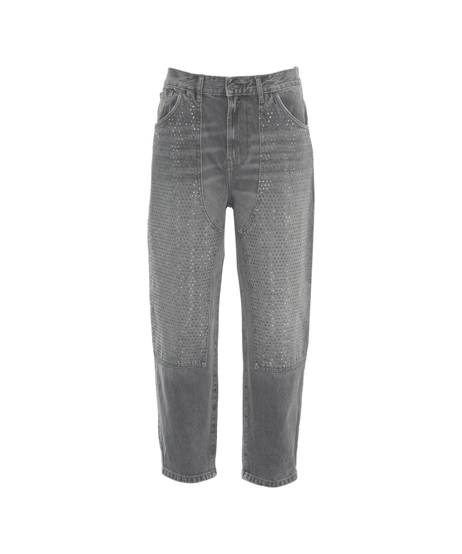 Liu Jo Relaxed-Fit Denim Jeans With Strass Embellishments