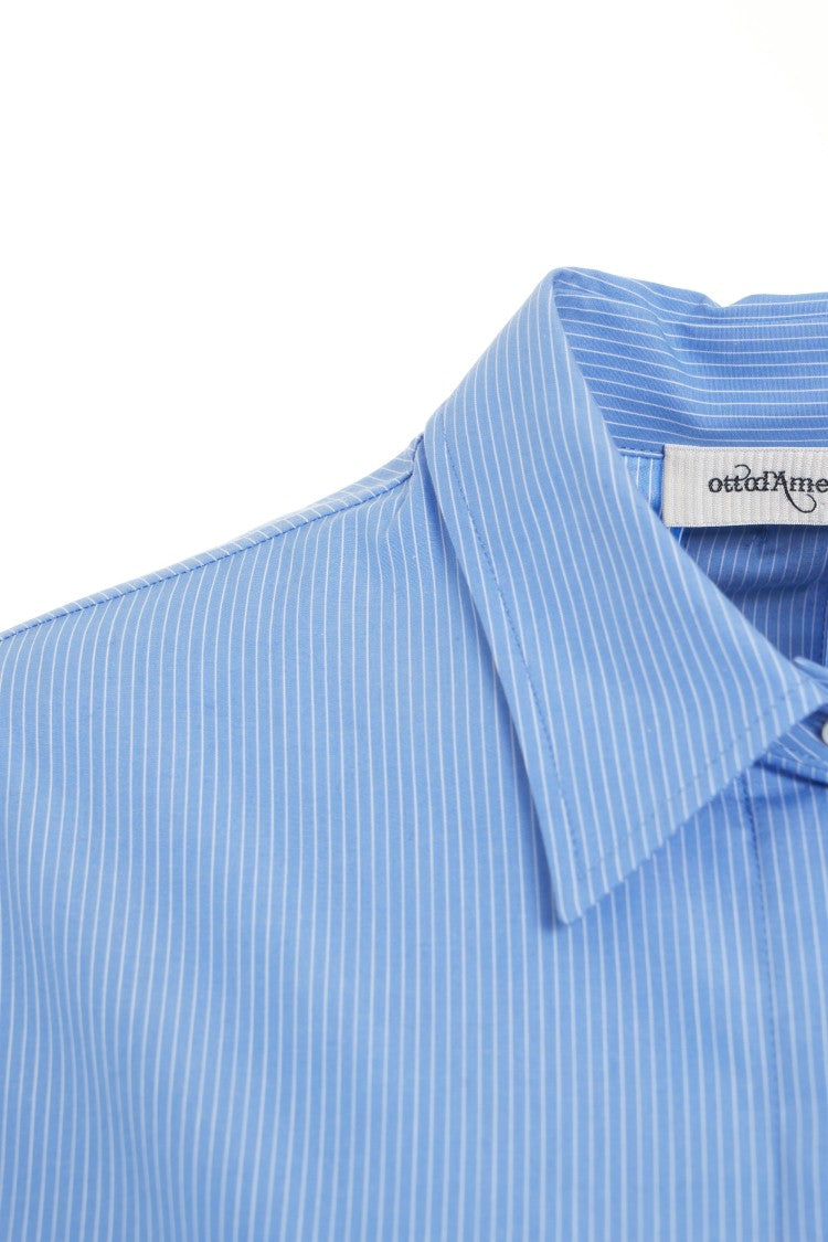 Ottod'ame Striped Long-Sleeve Shirt With Removable Waist Belt