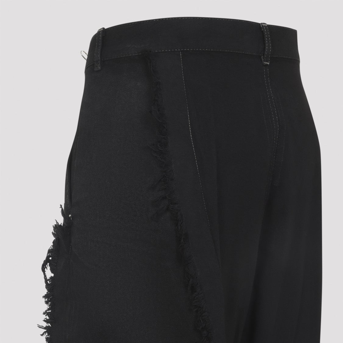 Rick Owens Joris Black Cotton Pants