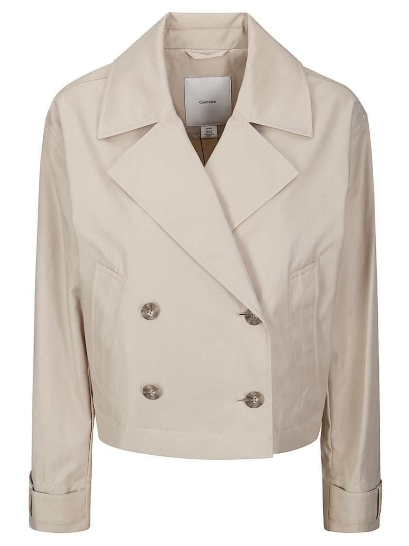 Calvin Klein Short Cotton Trench