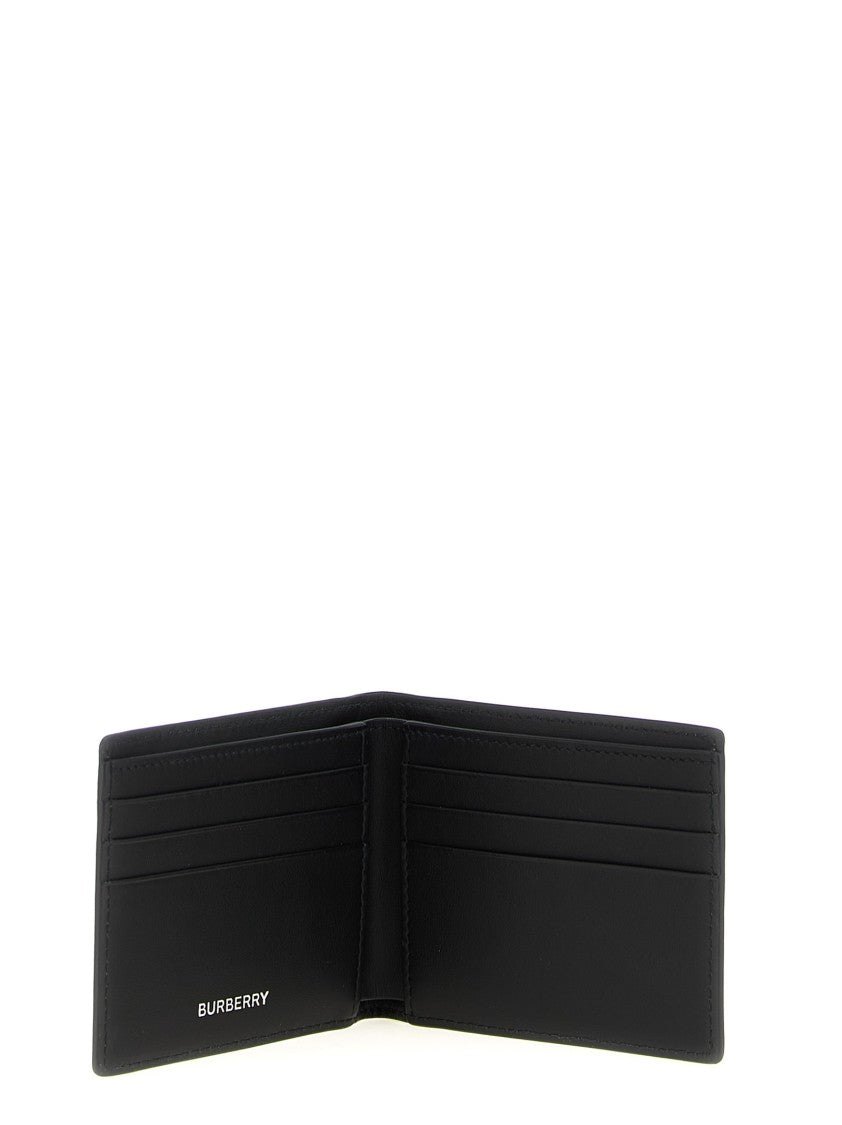 Burberry Check Pattern Hipfold Wallet With Smooth Leather Interior