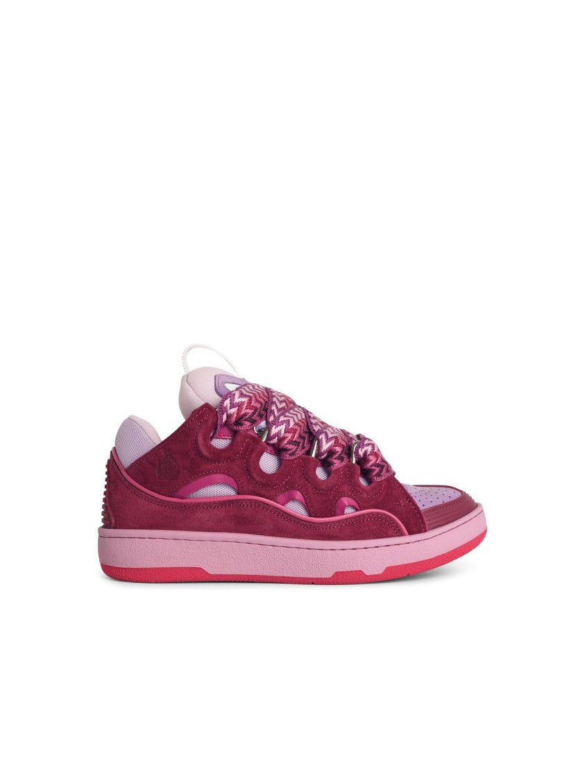 Lanvin Curb' Lilac Leather Blend Sneakers