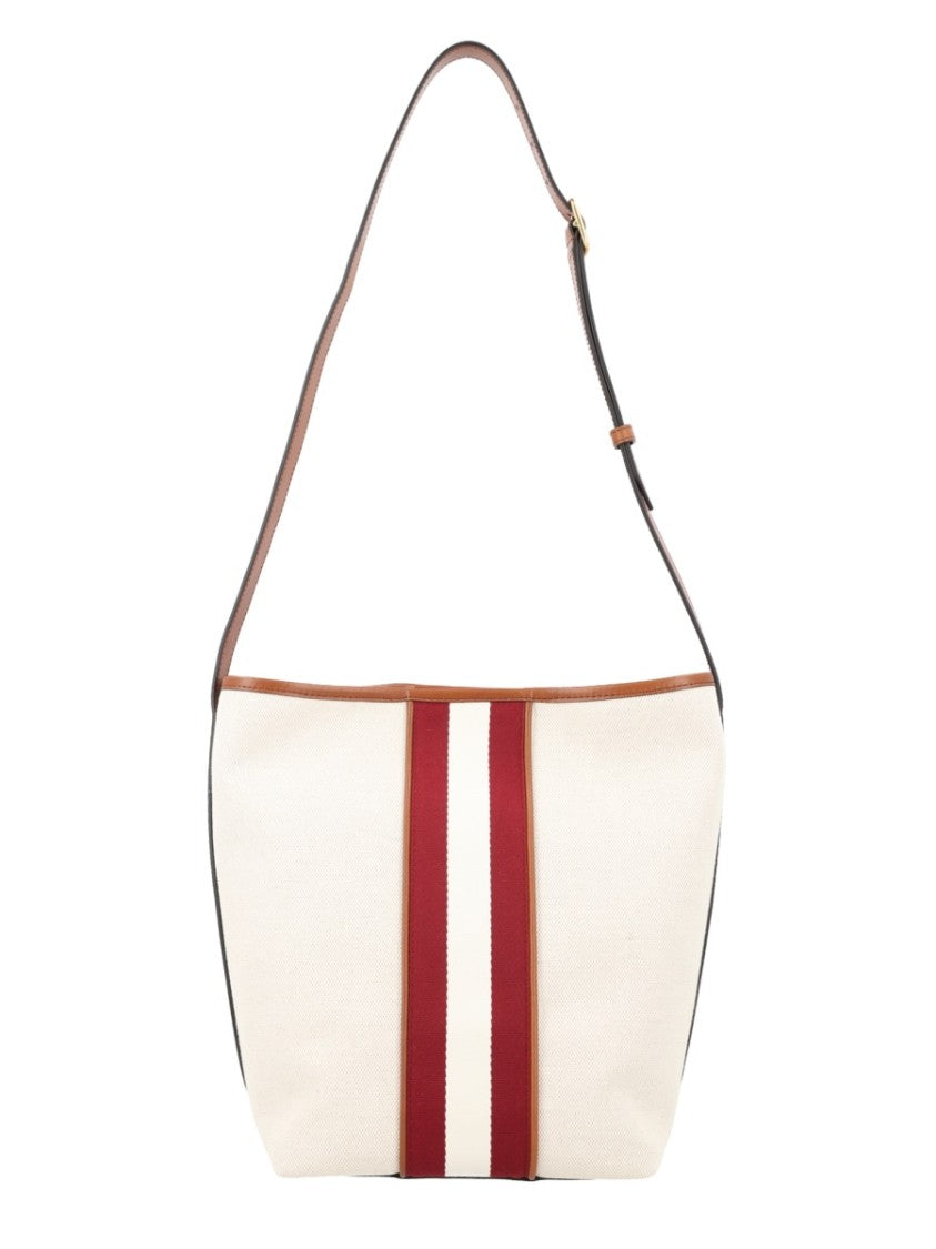 Bally Sign Vertical Stripe Leather Bag
