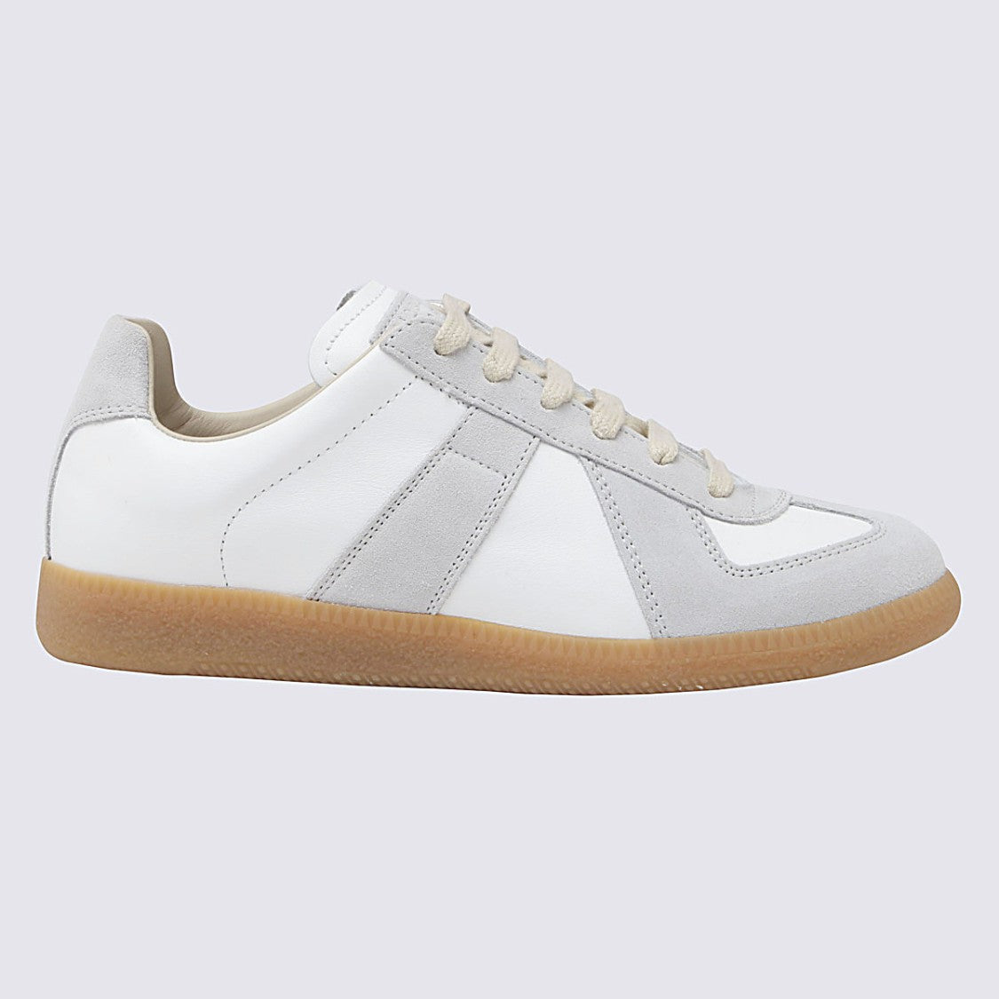 Maison Margiela White And Grey Leather Replica Sneakers