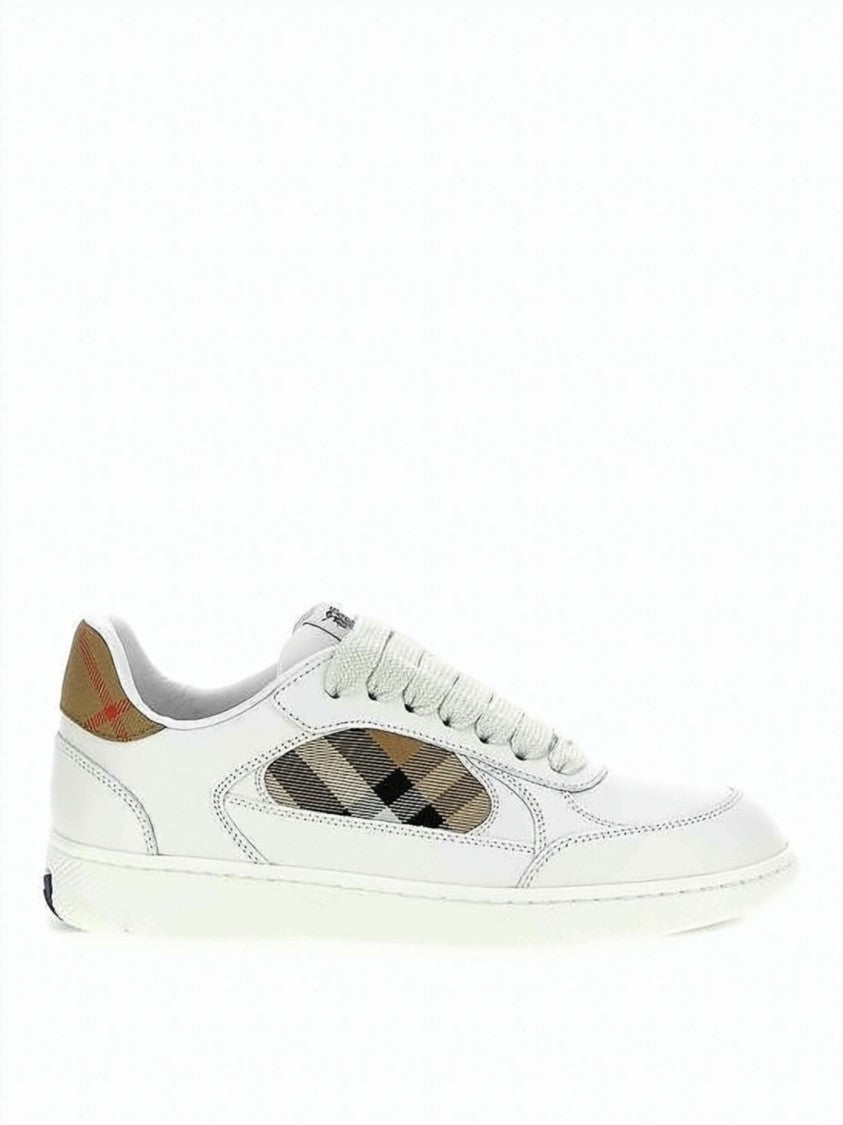 Burberry White Leather Sneakers