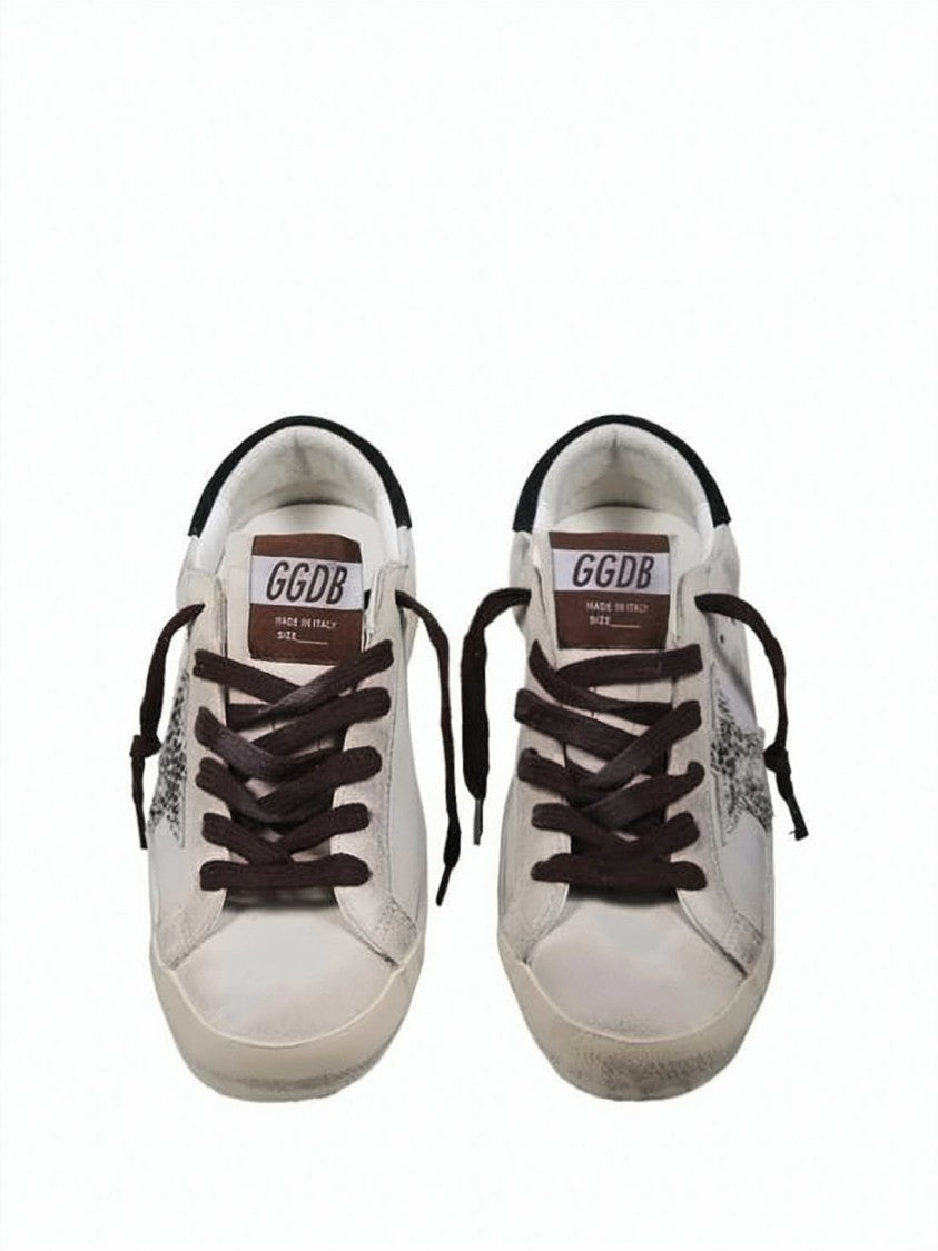 Golden Goose Distressed Leather Sneakers With Signature Star Detail