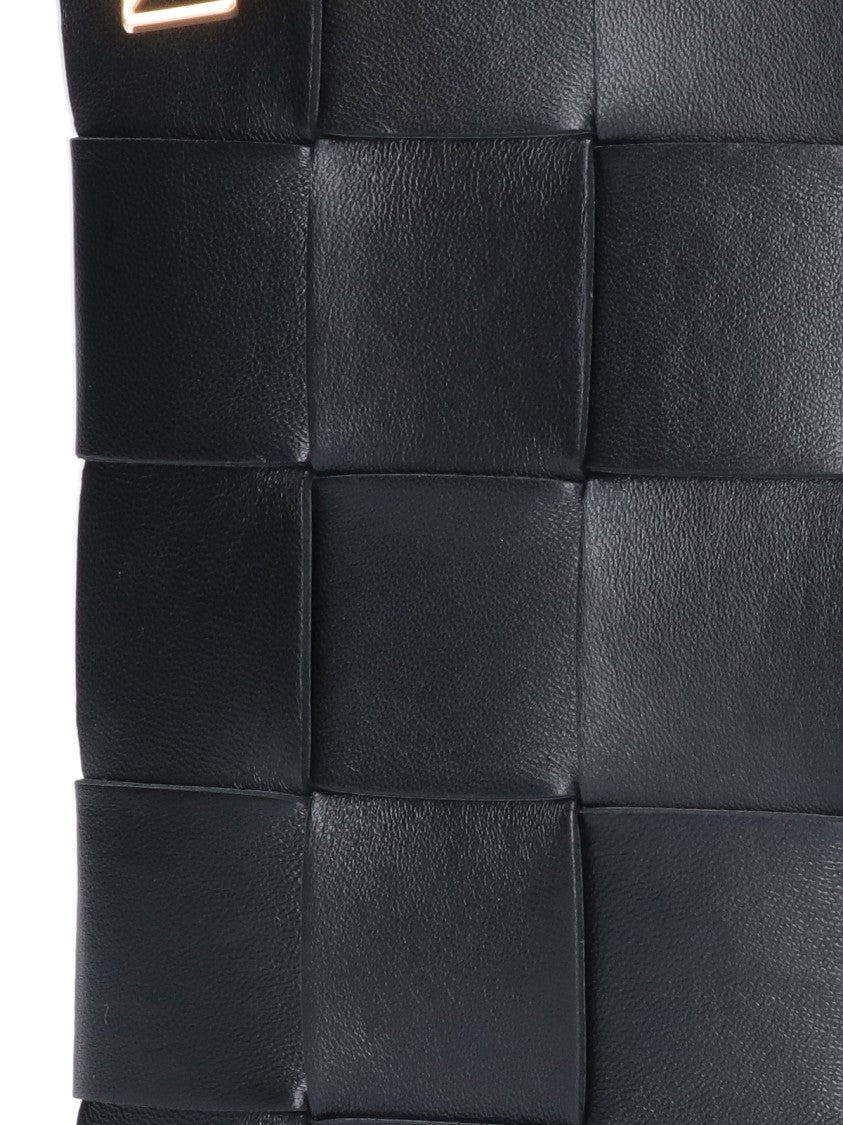 Bottega Veneta Intrecciato Lambskin Pouch With Gold Hardware