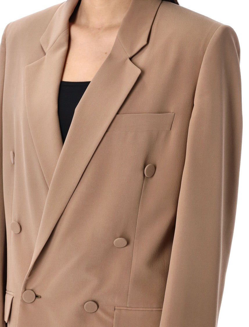 Saint Laurent Brown Silk Crepe Jacket