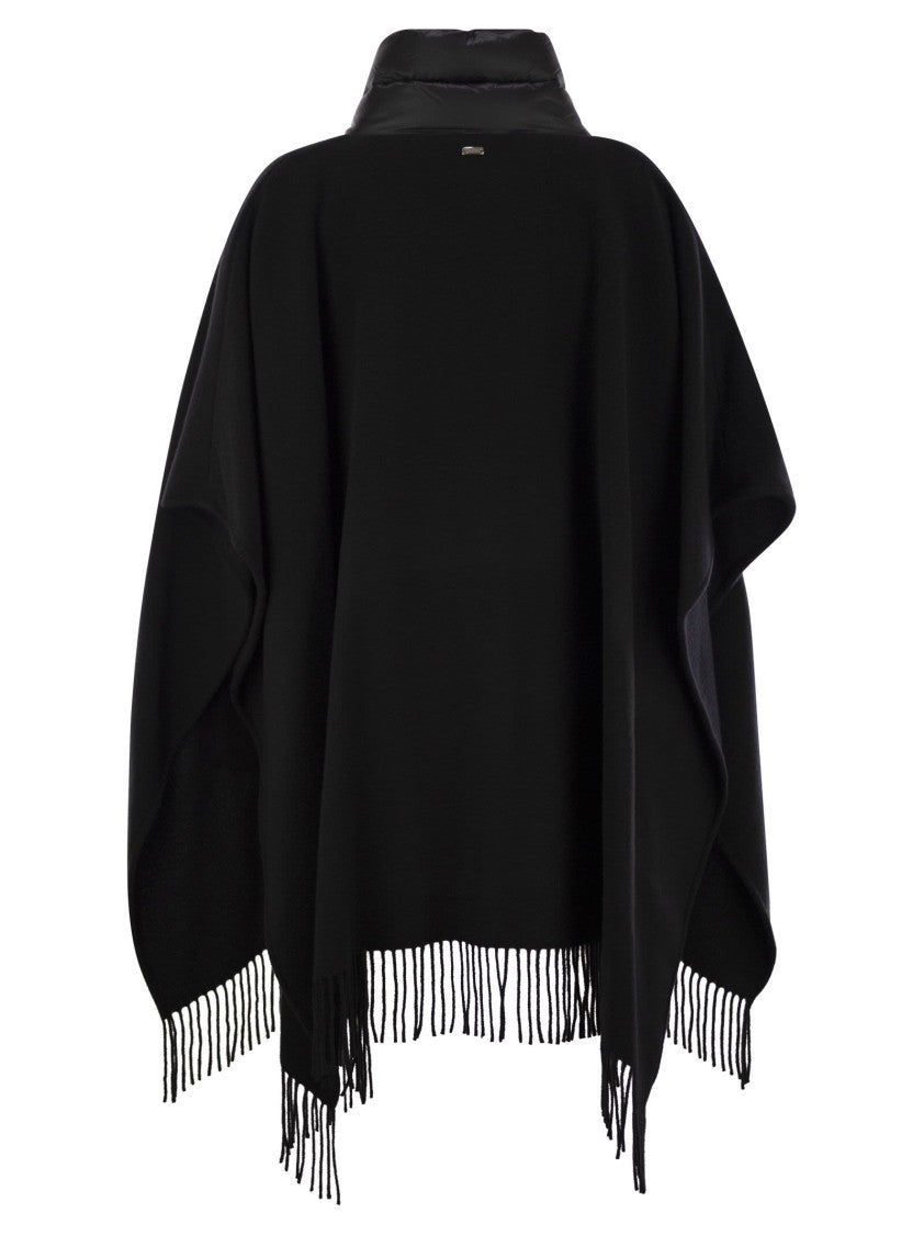 Herno Poncho Resort In Warmy E Nylon Ultralight