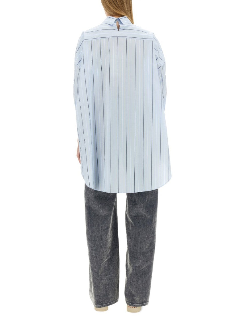 Marni Asymmetrical Striped Shirt