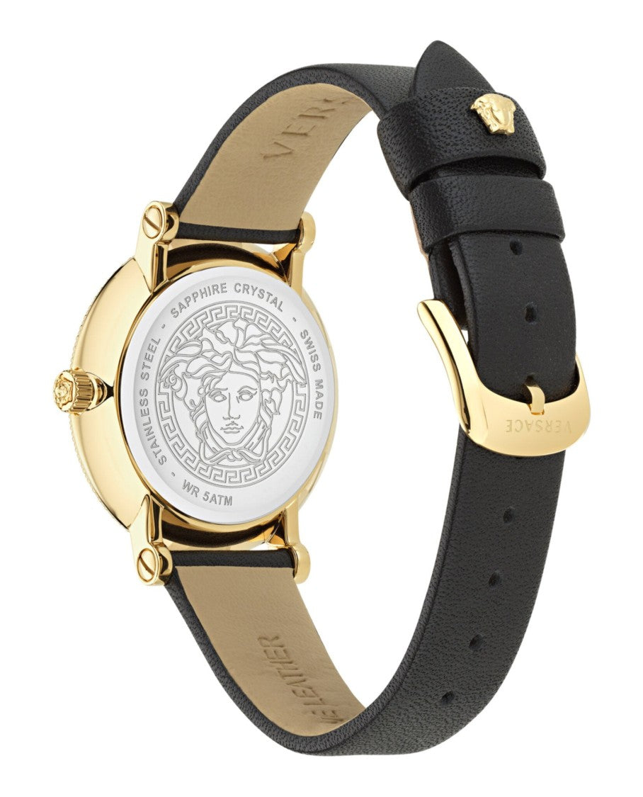 Versace Greca Flourish Leather Watch
