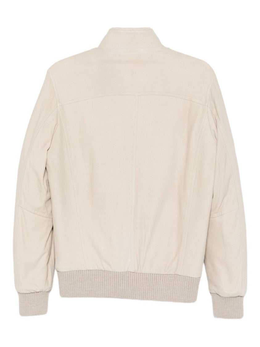 Barba Barba Panna Tailored Jacket With High Collar And Zippered Pockets