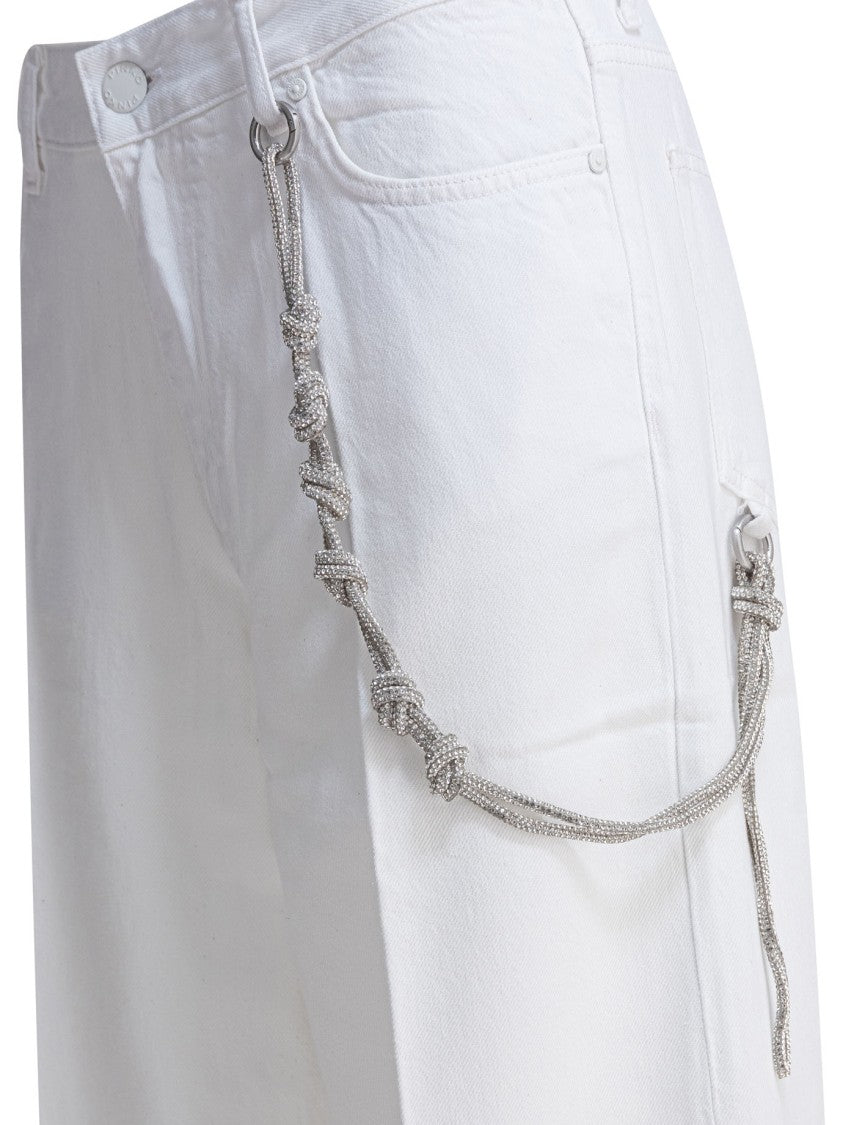 Pinko Wide-Leg White Jeans