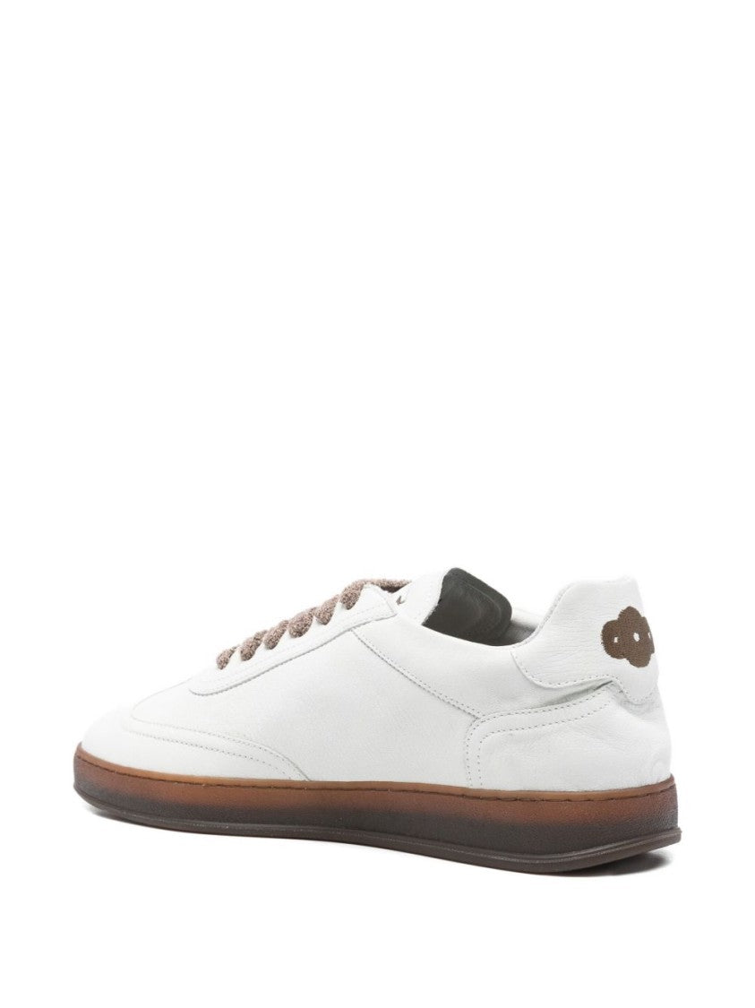 Soldini Minimalist White Leather Sneakers