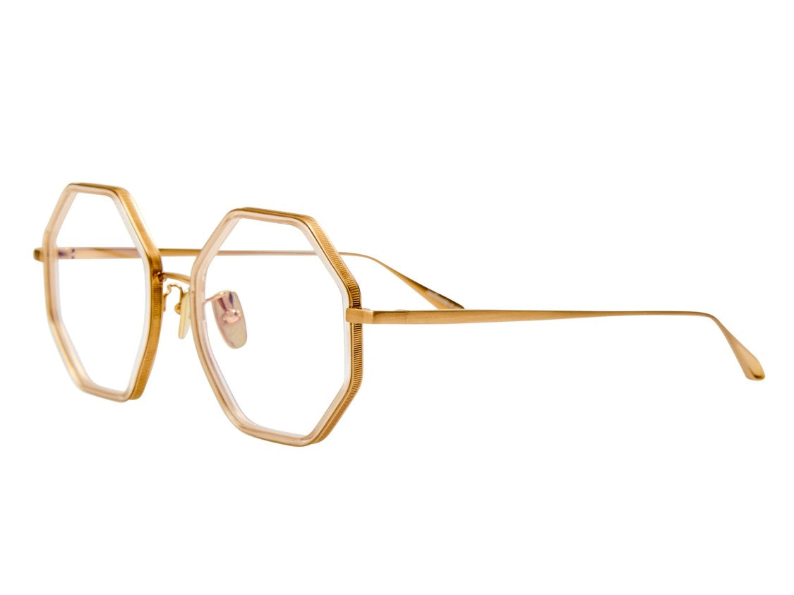 Linda Farrow Gold Lfl1709 Geometric Octagonal Eyeglasses