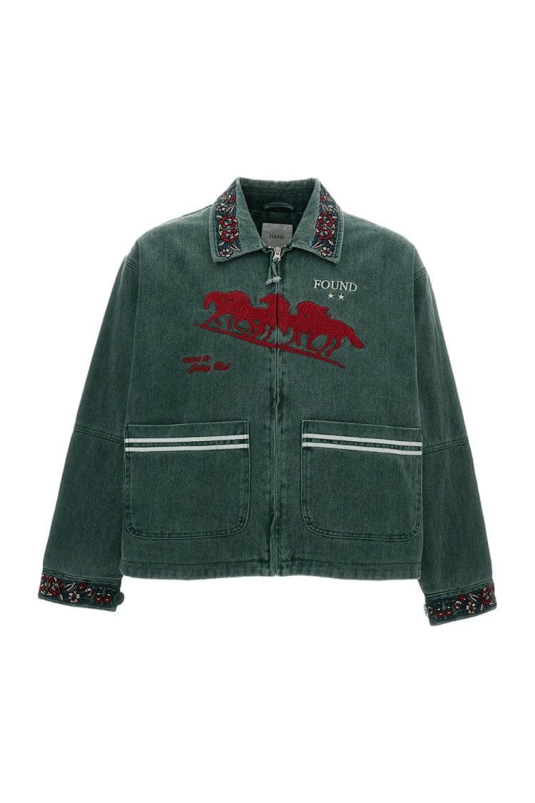 Found Cotton Twill Jockey-Style Work Jacket