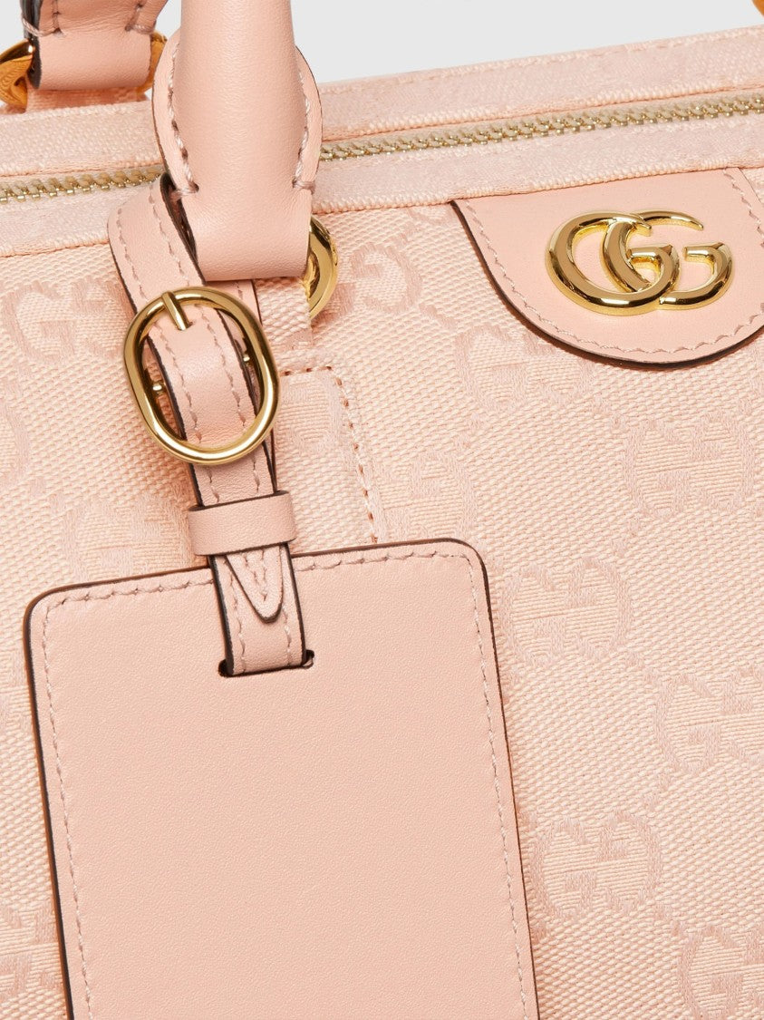 Gucci Pink Ophidia Structured Monogram Canvas Handbag