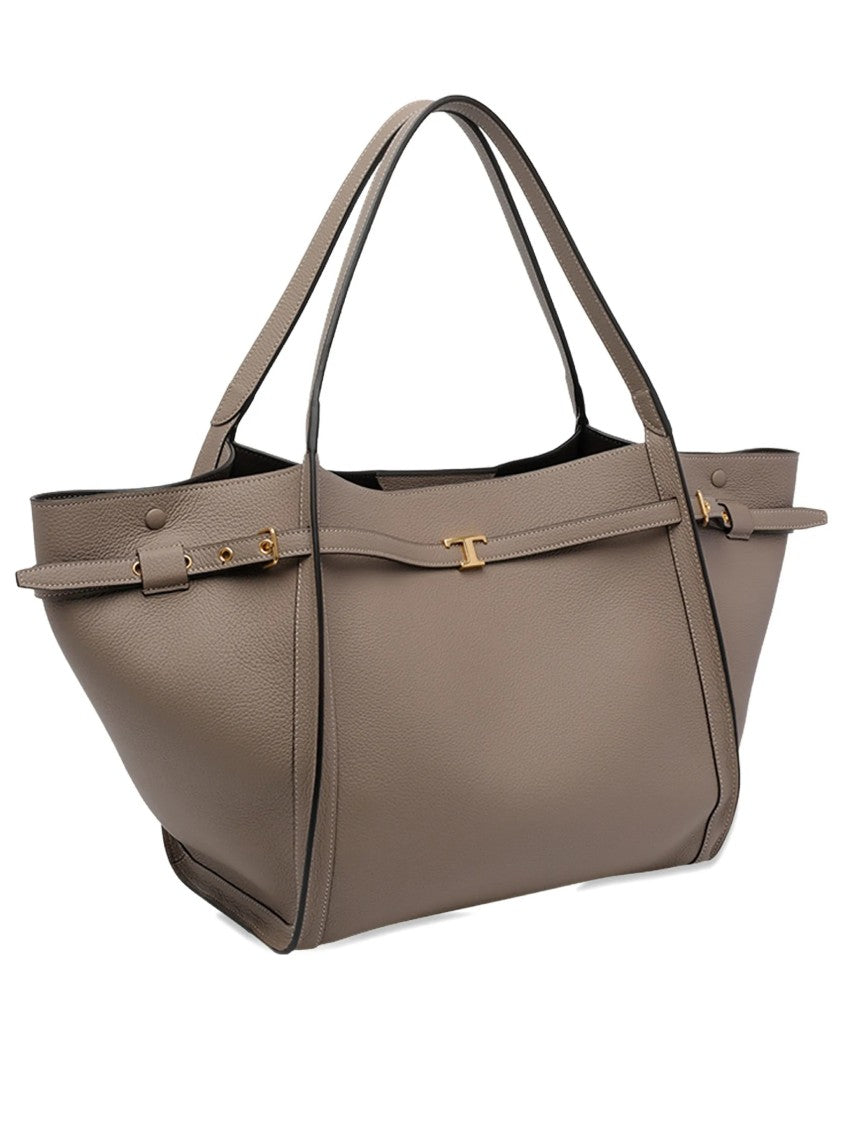 Tod's Neutral Trapezoidal Structured Shoulder Bag