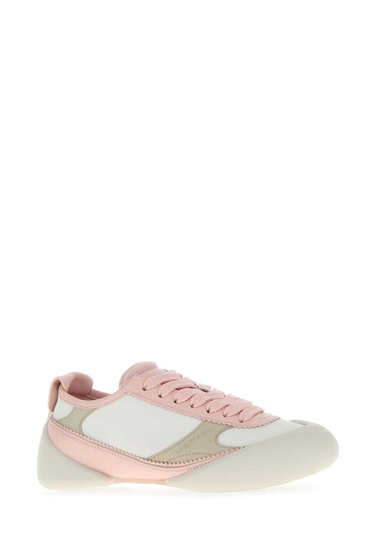 Alexander Mcqueen Low-Profile Multicolor Leather Sneakers With Rubber Sole
