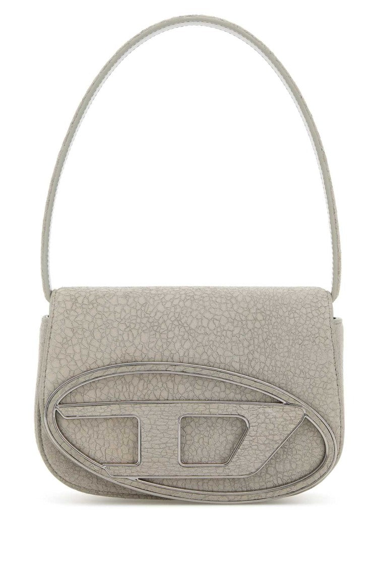 Diesel Light Grey Leather 1Dr Shoulder Bag