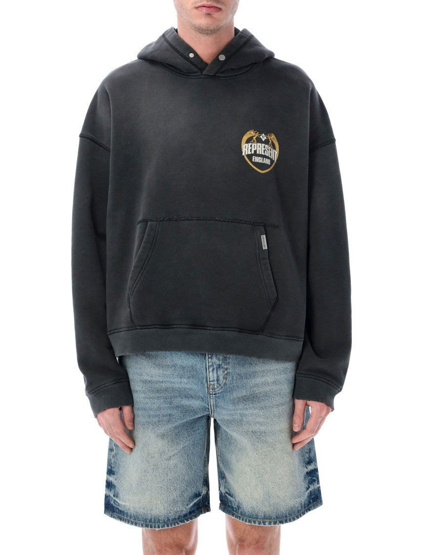 Represent Angel Border Boxy Cracked Hoodie