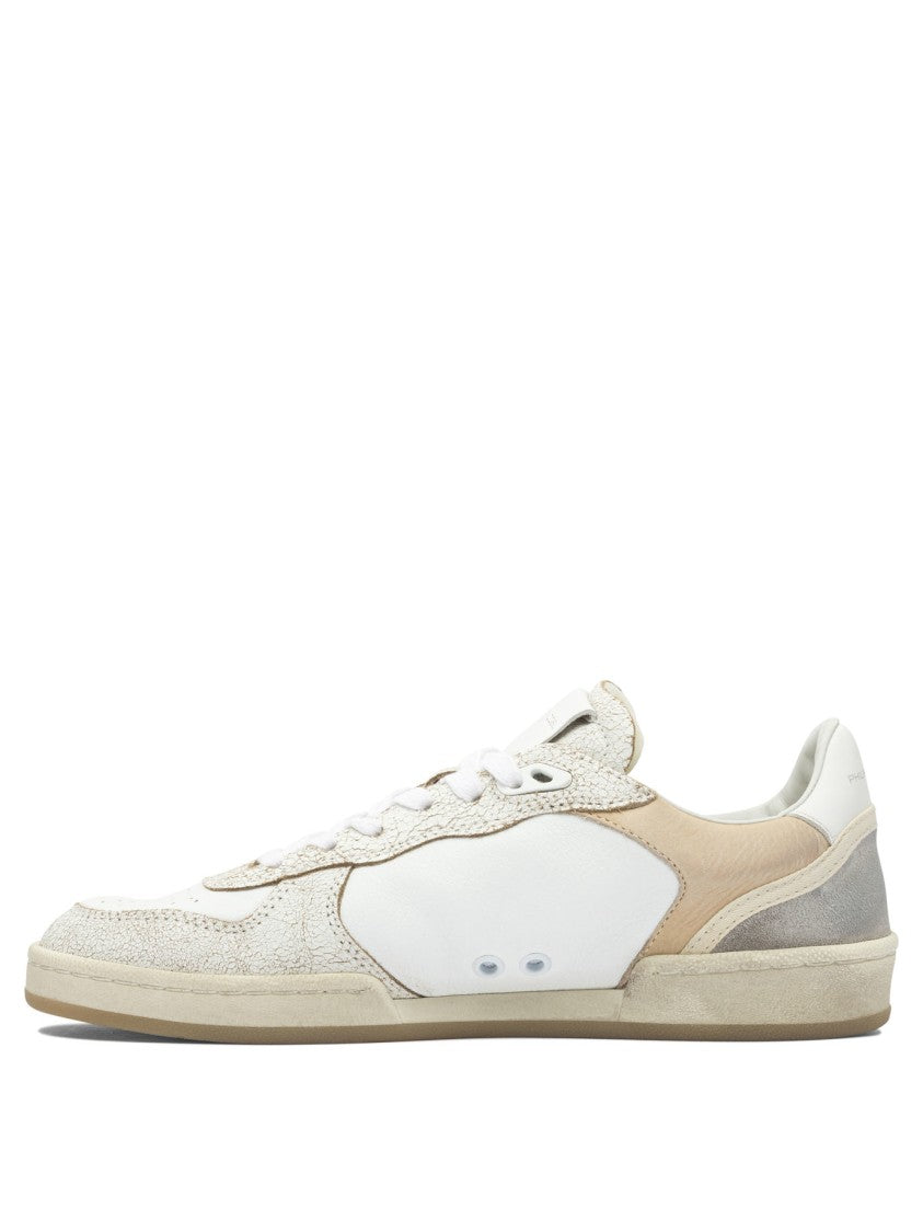 Philippe Model Paris Beige Leather And Rubber Slip-On Sneakers