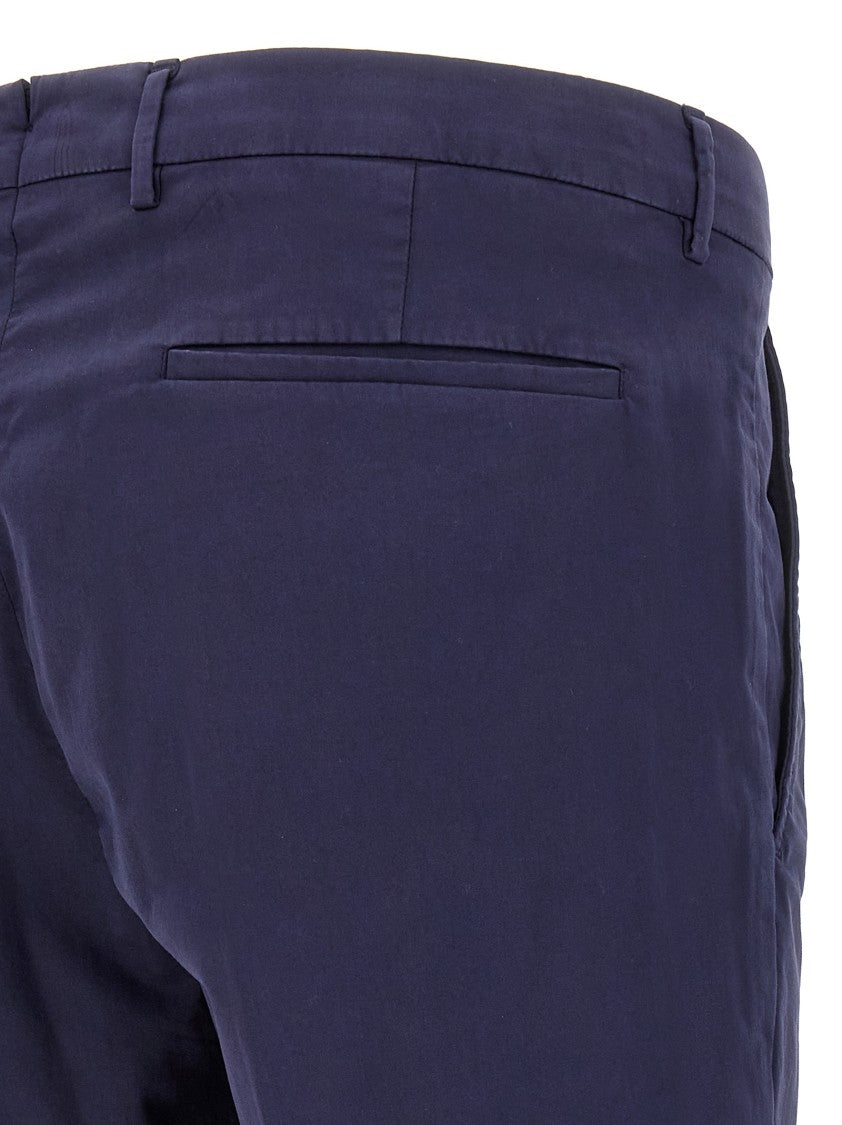 Pal Zileri Slim-Fit Stretch Cotton Chinos With Pleat Detail