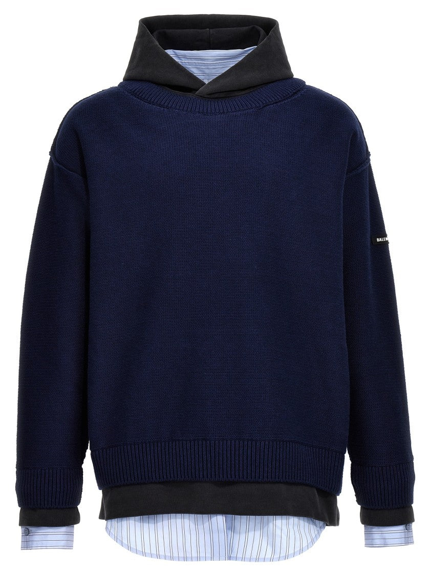 Balenciaga Oversized Layered Cotton Sweater