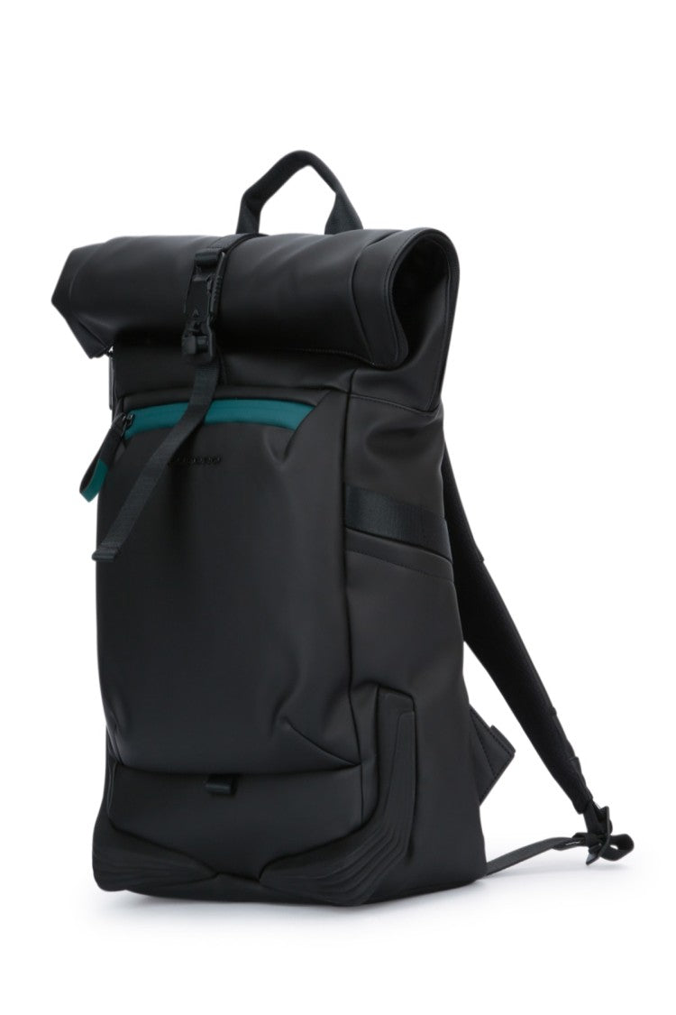 Piquadro Roll-Top Black Backpack
