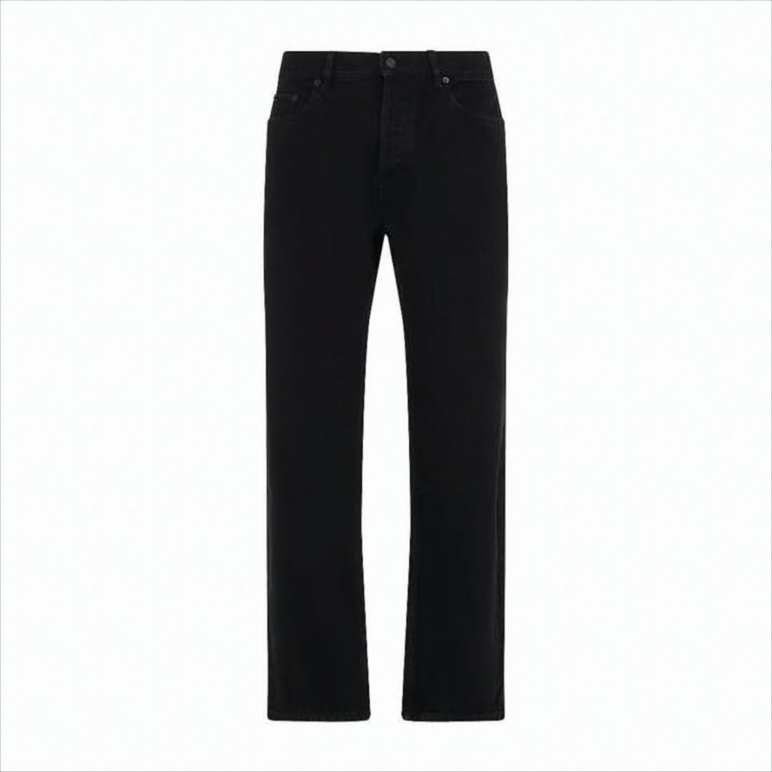 Saint Laurent Straight-Leg Black Denim Pants With Classic Five-Pocket Design