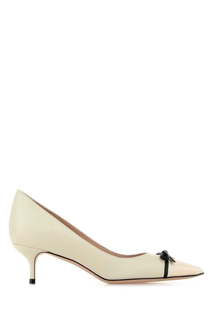 Valentino Garavani White Leather Vlogo Pumps