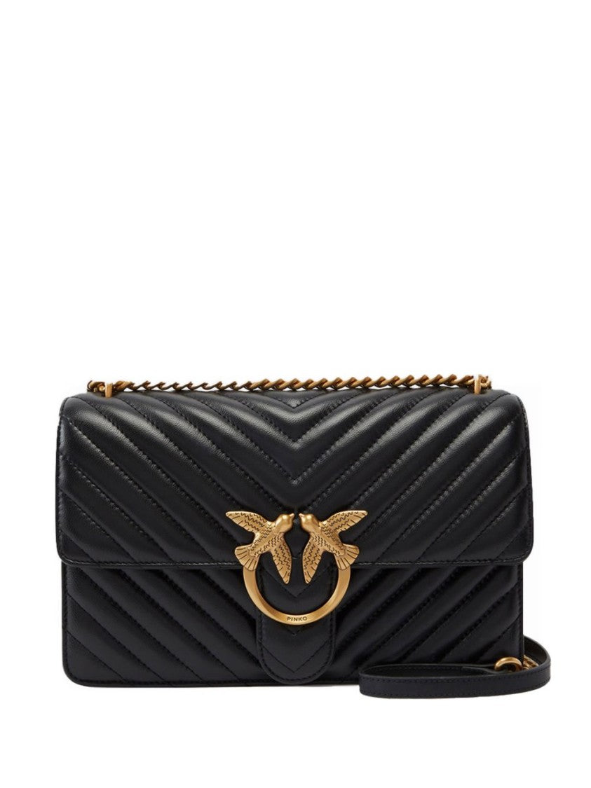 Pinko Chevron Quilted Leather Bag