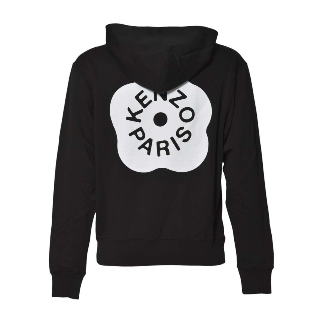 Kenzo Classic Pullover Black Hoodie With Graphic Detailing