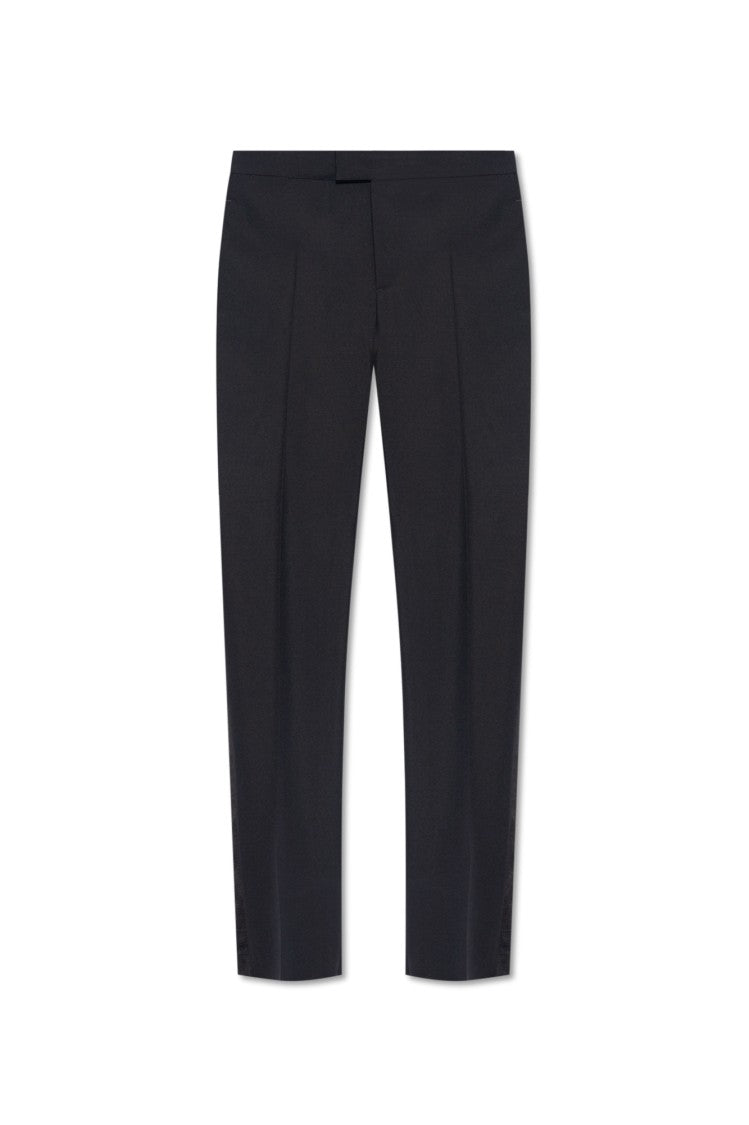 Versace Slightly Tapered Pleat-Front Trousers