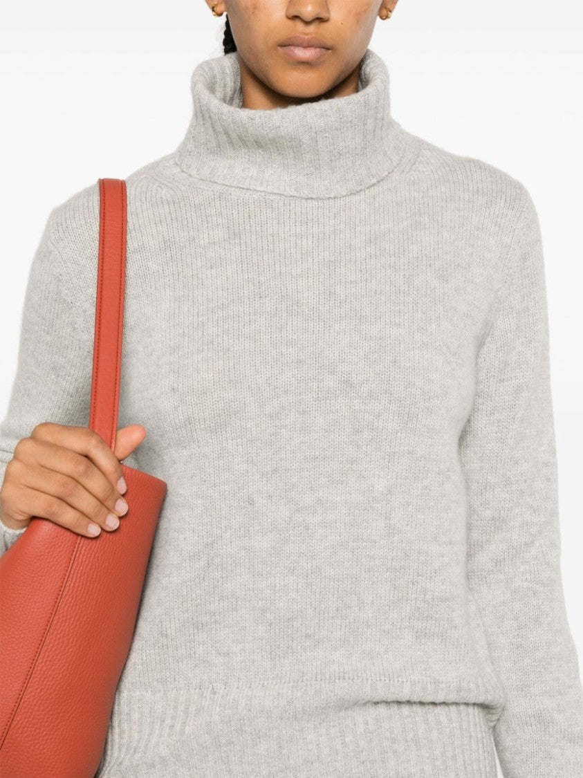 Allude Nickel Grey Wool Sweater