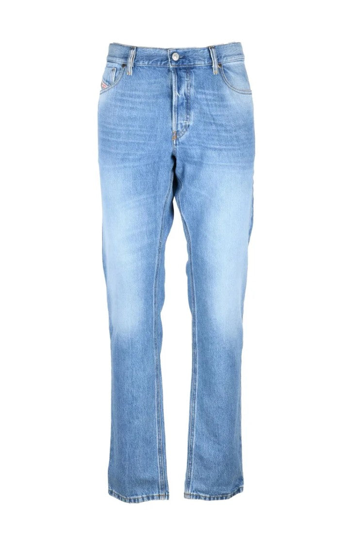 Diesel Light Blue Cotton Men's Slim Straight Jeans