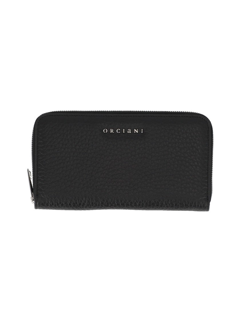 Claudio Orciani Zip Around Soft Textured Calf Leather Wallet
